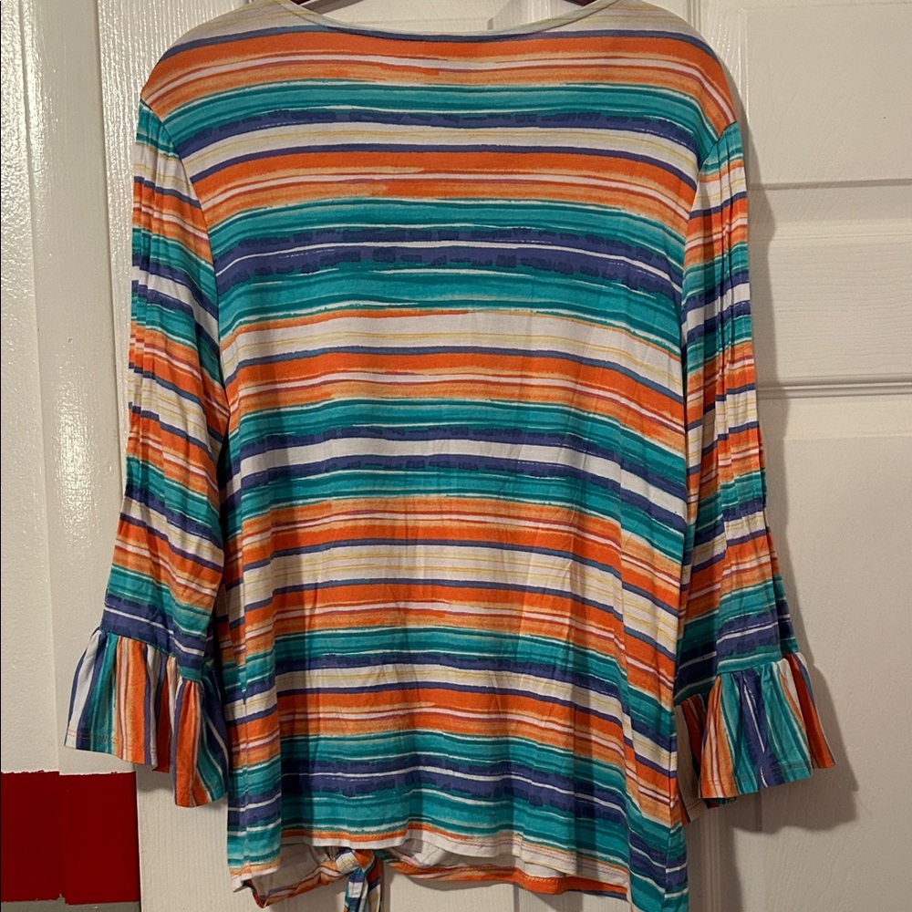 Ruby Rd. Multicolor Striped Tie-Hem Tunic - Picture 6 of 6
